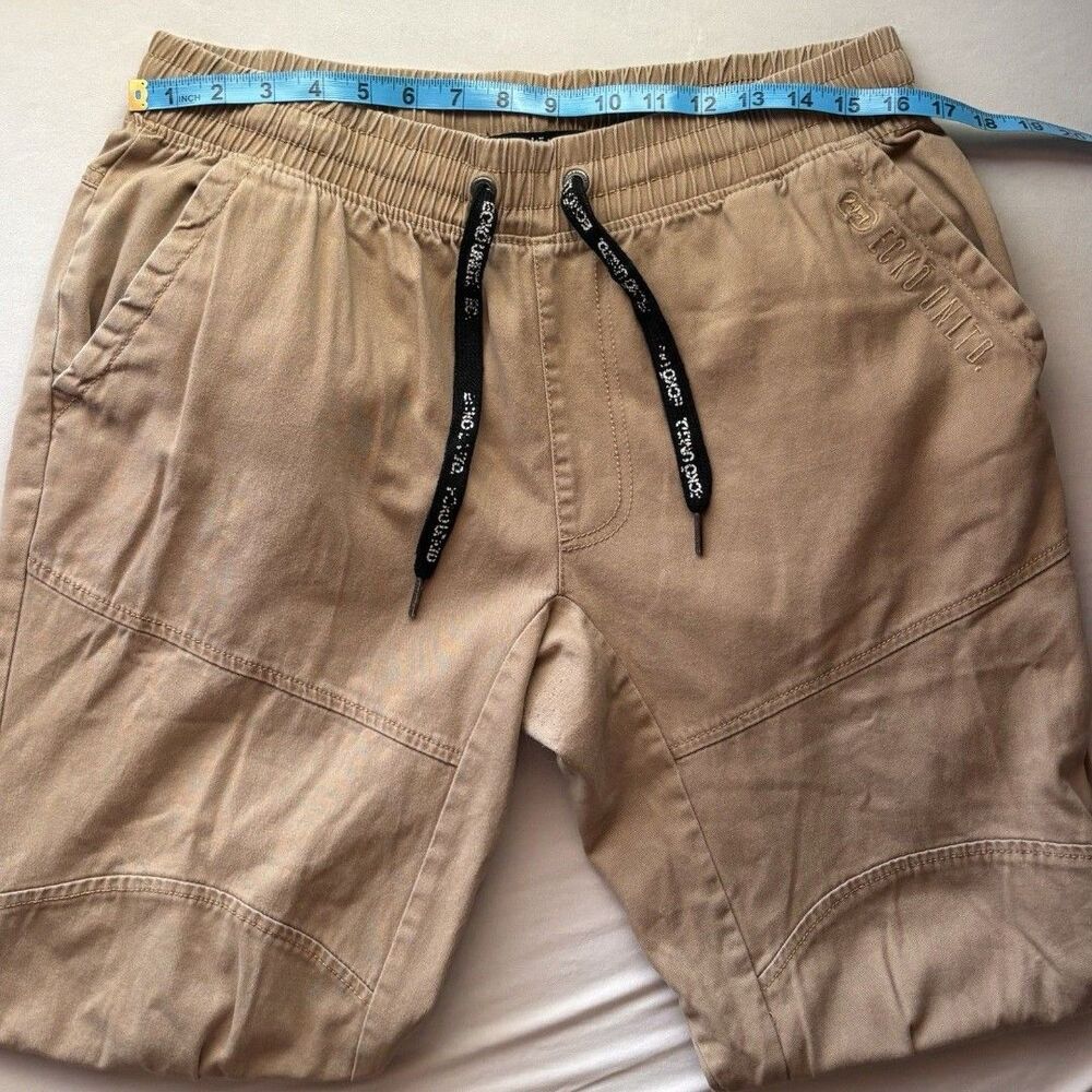 Ecko Unltd. Men's Khaki Jogger Pants Cotton Twill Pockets SZ L/34 Vintage Y2K